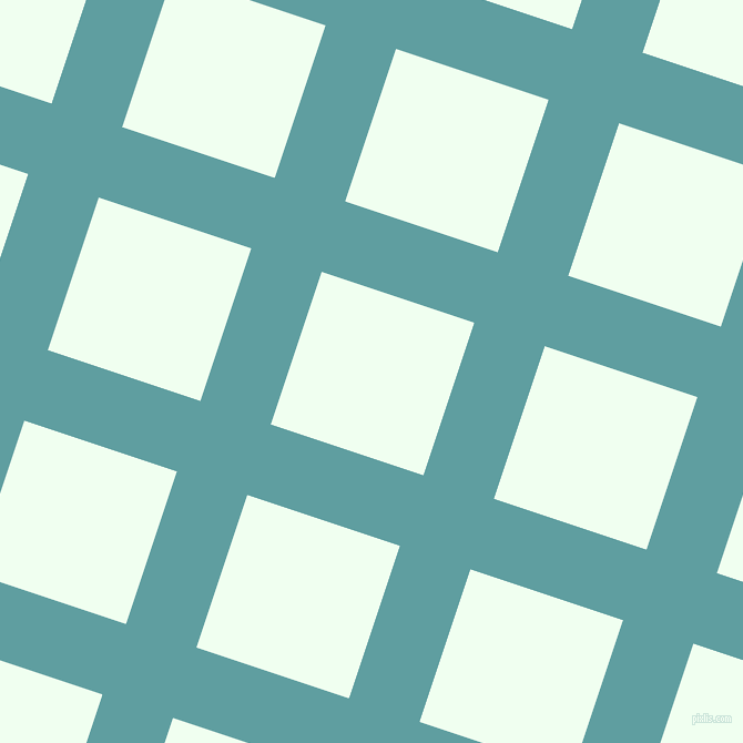 72/162 degree angle diagonal checkered chequered lines, 67 pixel lines width, 145 pixel square size, Cadet Blue and Honeydew plaid checkered seamless tileable