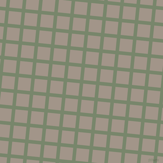 84/174 degree angle diagonal checkered chequered lines, 12 pixel lines width, 43 pixel square size, Camouflage Green and Zorba plaid checkered seamless tileable
