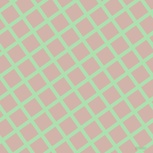 36/126 degree angle diagonal checkered chequered lines, 12 pixel lines width, 46 pixel square size, Celadon and Clam Shell plaid checkered seamless tileable