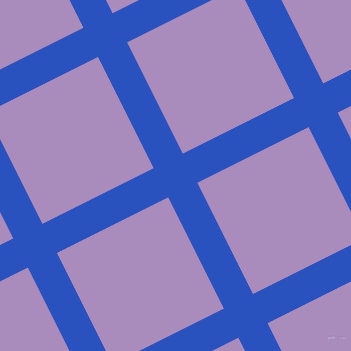 27/117 degree angle diagonal checkered chequered lines, 65 pixel lines width, 248 pixel square size, Cerulean Blue and East Side plaid checkered seamless tileable