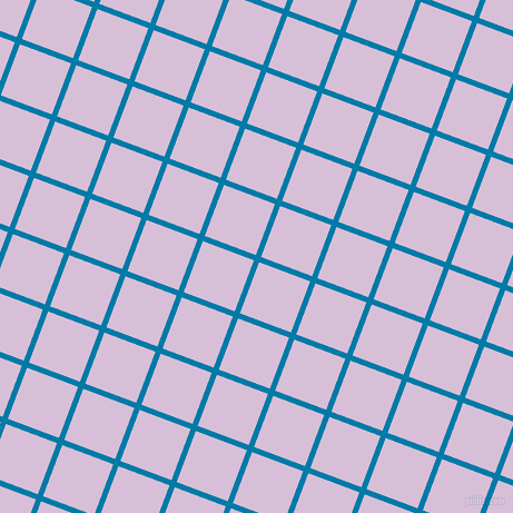 69/159 degree angle diagonal checkered chequered lines, 5 pixel line width, 49 pixel square size, Cerulean and Thistle plaid checkered seamless tileable