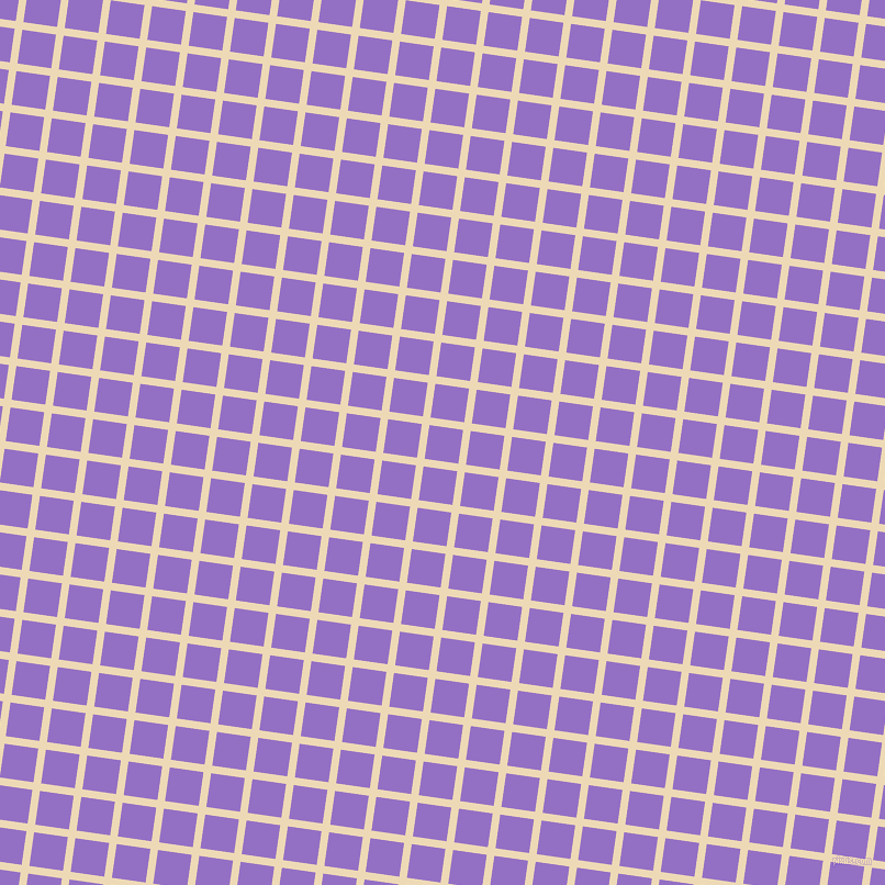 82/172 degree angle diagonal checkered chequered lines, 7 pixel lines width, 31 pixel square size, Champagne and Lilac Bush plaid checkered seamless tileable