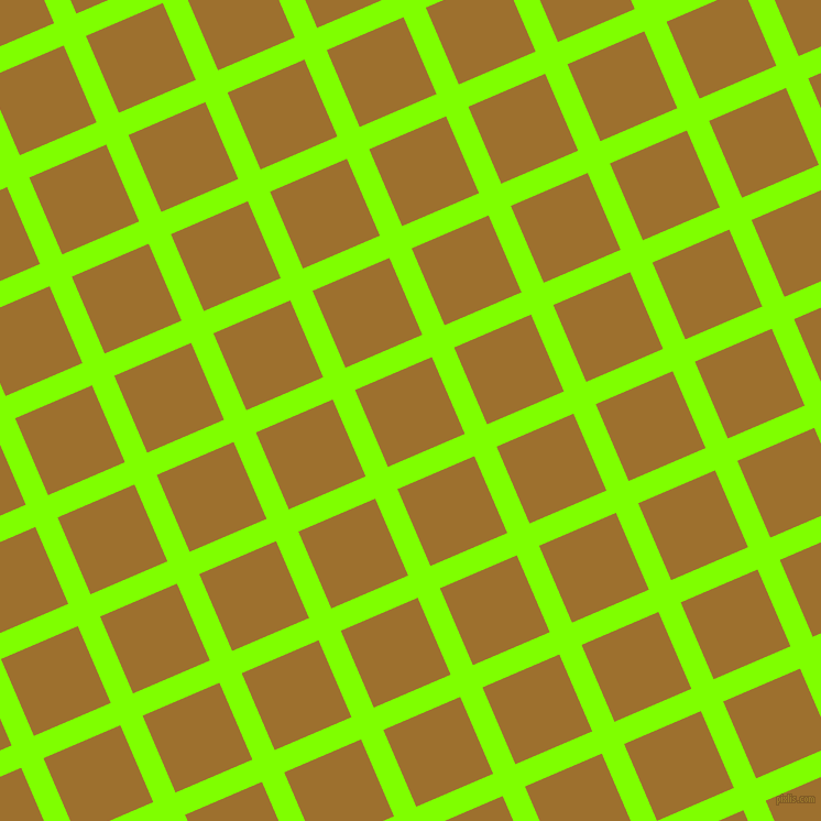 23/113 degree angle diagonal checkered chequered lines, 22 pixel line width, 76 pixel square size, Chartreuse and Buttered Rum plaid checkered seamless tileable