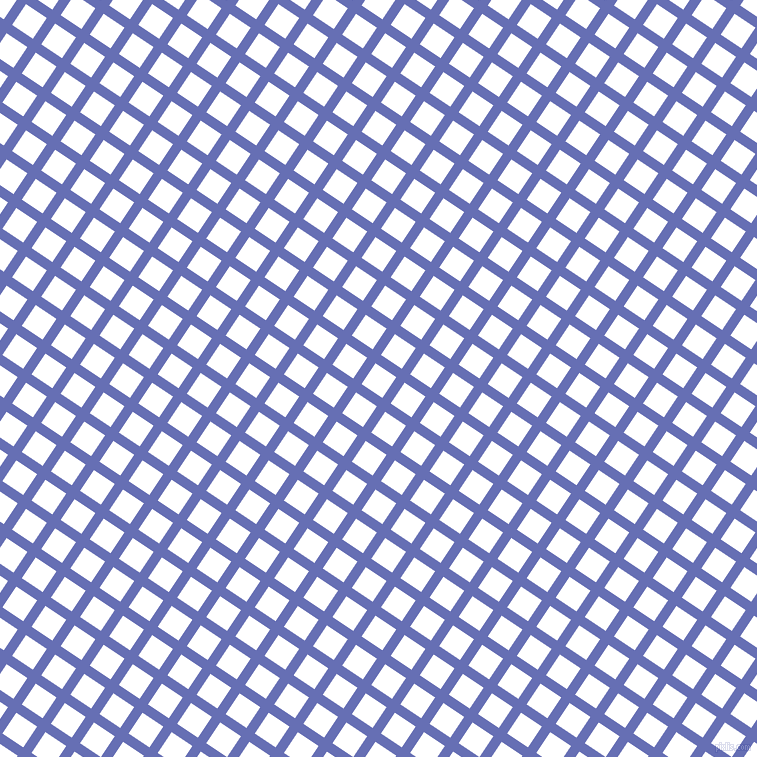 56/146 degree angle diagonal checkered chequered lines, 10 pixel line width, 25 pixel square size, Chetwode Blue and White plaid checkered seamless tileable