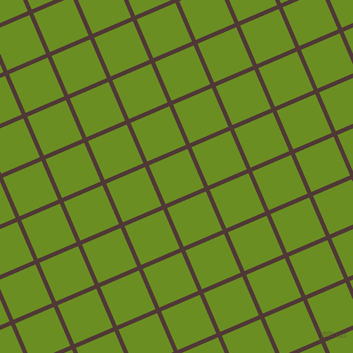 23/113 degree angle diagonal checkered chequered lines, 6 pixel line width, 60 pixel square size, Cocoa Bean and Olive Drab plaid checkered seamless tileable