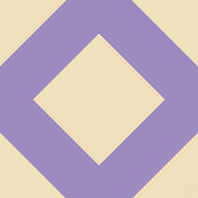45/135 degree angle diagonal checkered chequered lines, 193 pixel line width, 387 pixel square size, Cold Purple and Dutch White plaid checkered seamless tileable