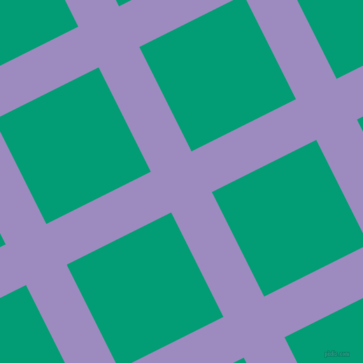 27/117 degree angle diagonal checkered chequered lines, 65 pixel lines width, 167 pixel square size, Cold Purple and Free Speech Aquamarine plaid checkered seamless tileable