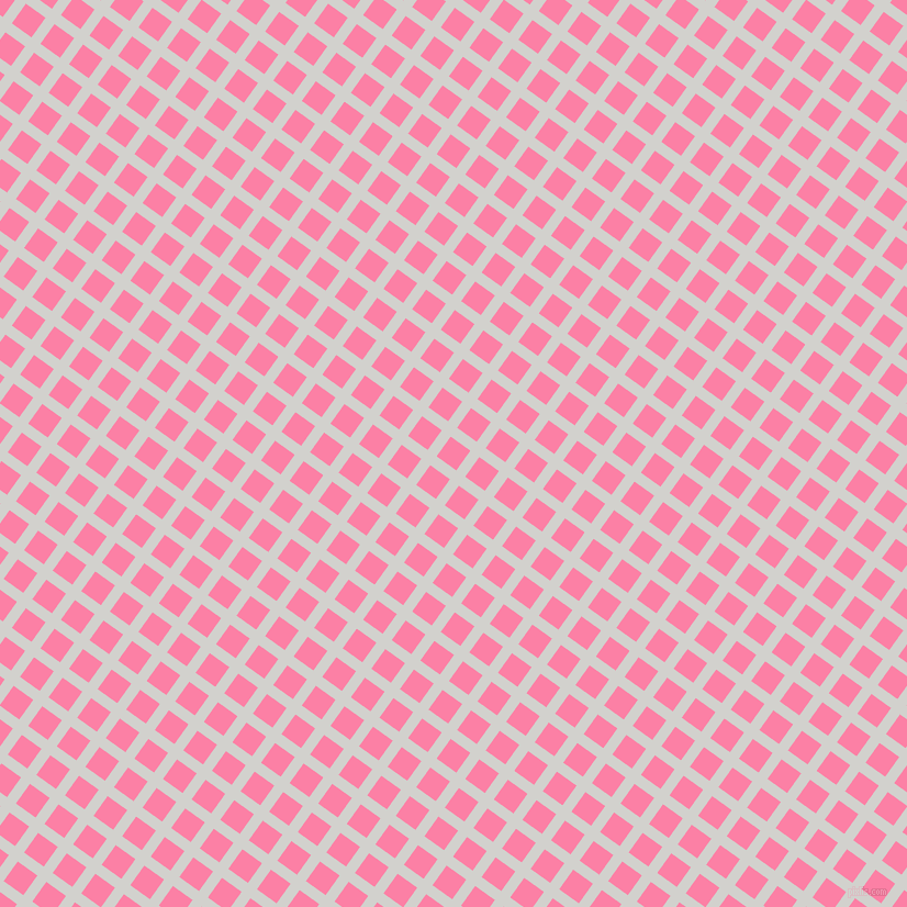54/144 degree angle diagonal checkered chequered lines, 10 pixel line width, 22 pixel square size, Concrete and Tickle Me Pink plaid checkered seamless tileable
