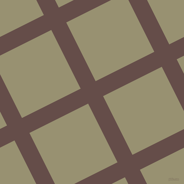 27/117 degree angle diagonal checkered chequered lines, 57 pixel line width, 224 pixel square size, Congo Brown and Gurkha plaid checkered seamless tileable