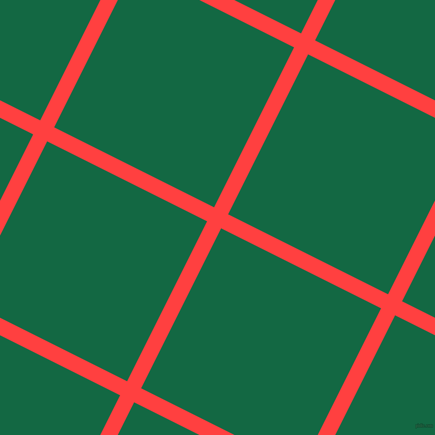 63/153 degree angle diagonal checkered chequered lines, 32 pixel line width, 365 pixel square size, Coral Red and Jewel plaid checkered seamless tileable