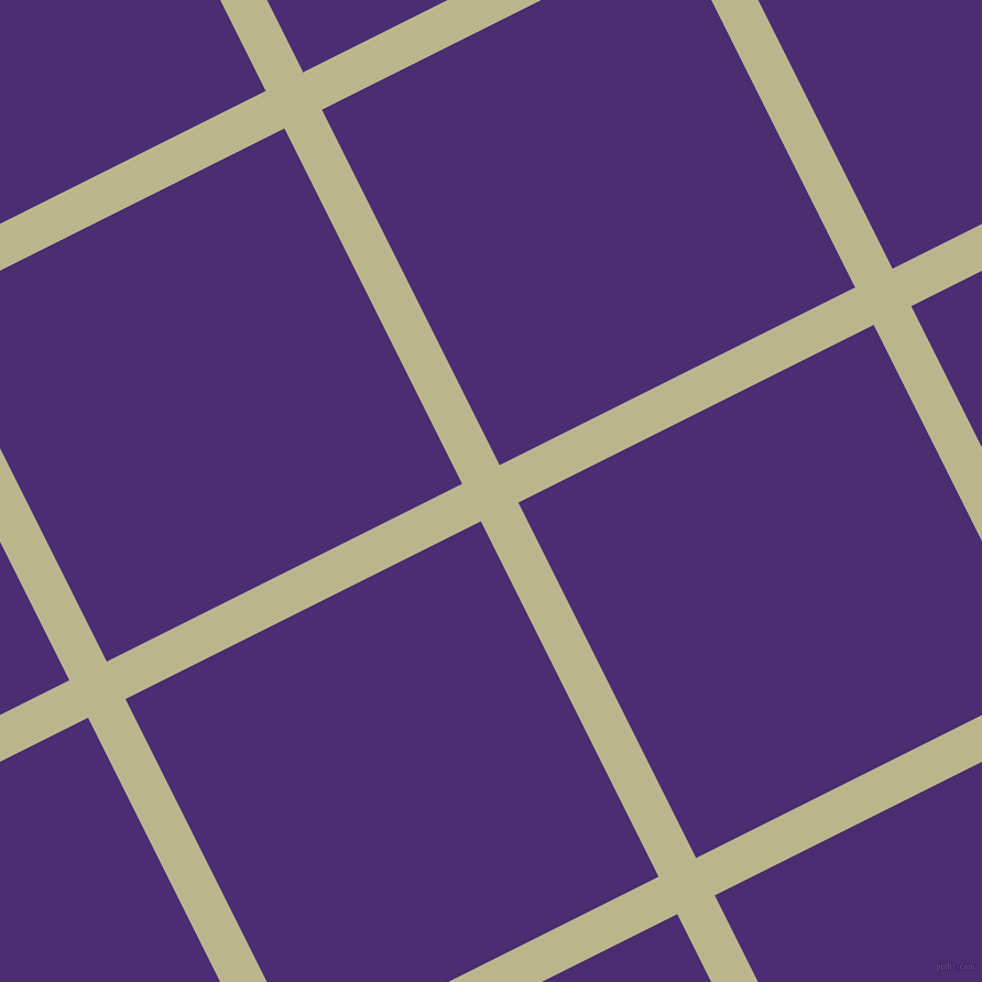 27/117 degree angle diagonal checkered chequered lines, 38 pixel line width, 361 pixel square size, Coriander and Blue Diamond plaid checkered seamless tileable