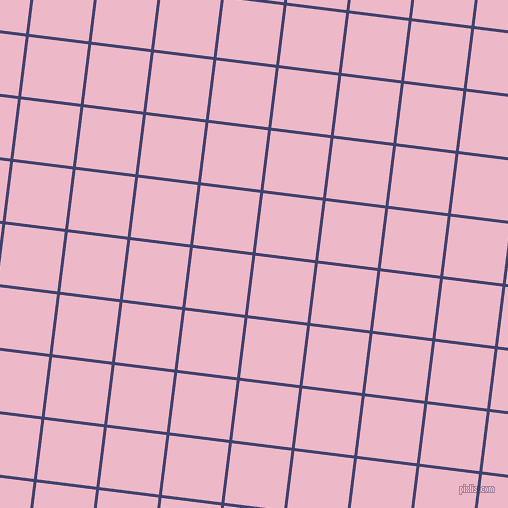83/173 degree angle diagonal checkered chequered lines, 3 pixel line width, 60 pixel square size, Corn Flower Blue and Chantilly plaid checkered seamless tileable