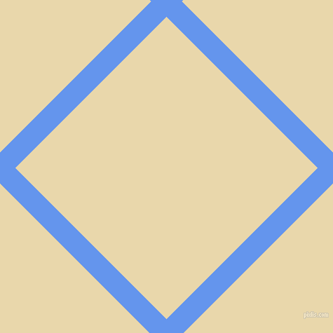 45/135 degree angle diagonal checkered chequered lines, 31 pixel line width, 305 pixel square size, Cornflower Blue and Beeswax plaid checkered seamless tileable