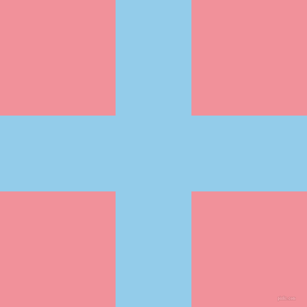 checkered chequered horizontal vertical lines, 149 pixel line width, 454 pixel square size, Cornflower and Wewak plaid checkered seamless tileable