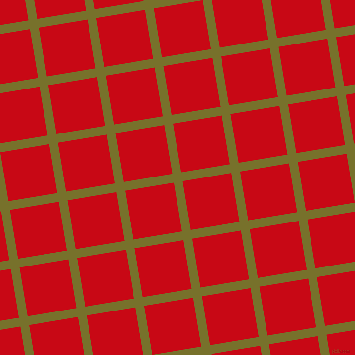 9/99 degree angle diagonal checkered chequered lines, 18 pixel line width, 100 pixel square size, Crete and Venetian Red plaid checkered seamless tileable