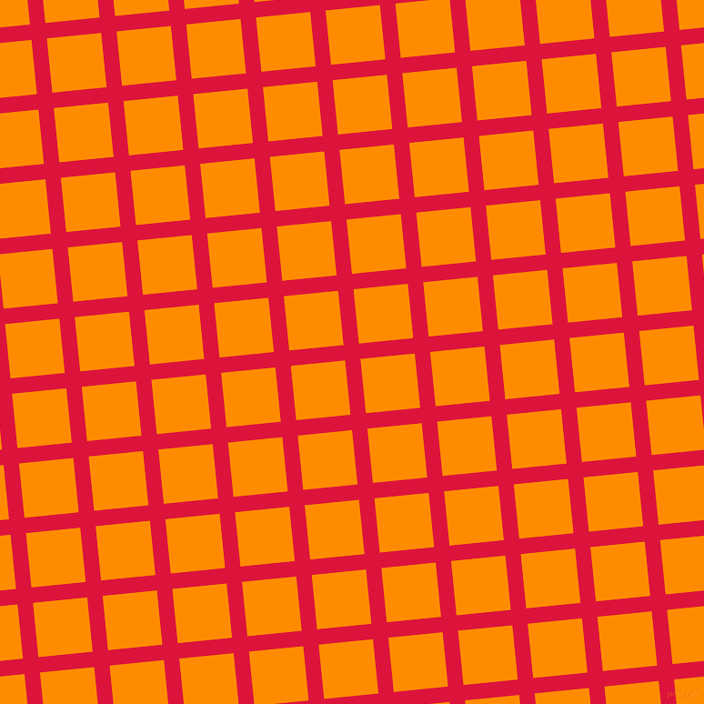 6/96 degree angle diagonal checkered chequered lines, 17 pixel lines width, 60 pixel square size, Crimson and Dark Orange plaid checkered seamless tileable