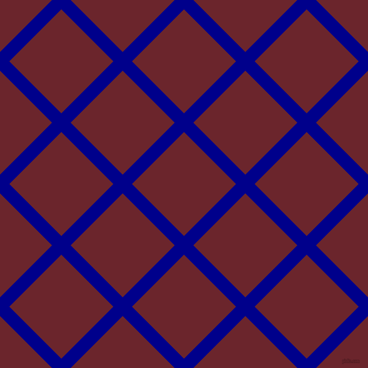 45/135 degree angle diagonal checkered chequered lines, 27 pixel lines width, 150 pixel square size, Dark Blue and Monarch plaid checkered seamless tileable