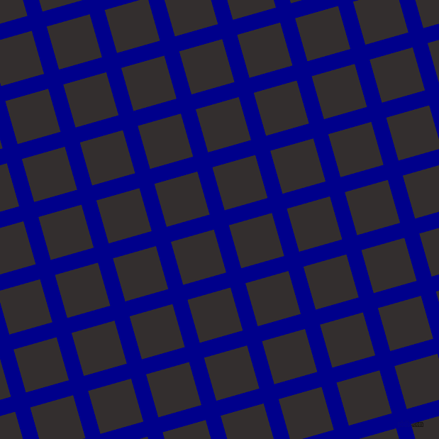 16/106 degree angle diagonal checkered chequered lines, 22 pixel lines width, 63 pixel square size, Dark Blue and Night Rider plaid checkered seamless tileable