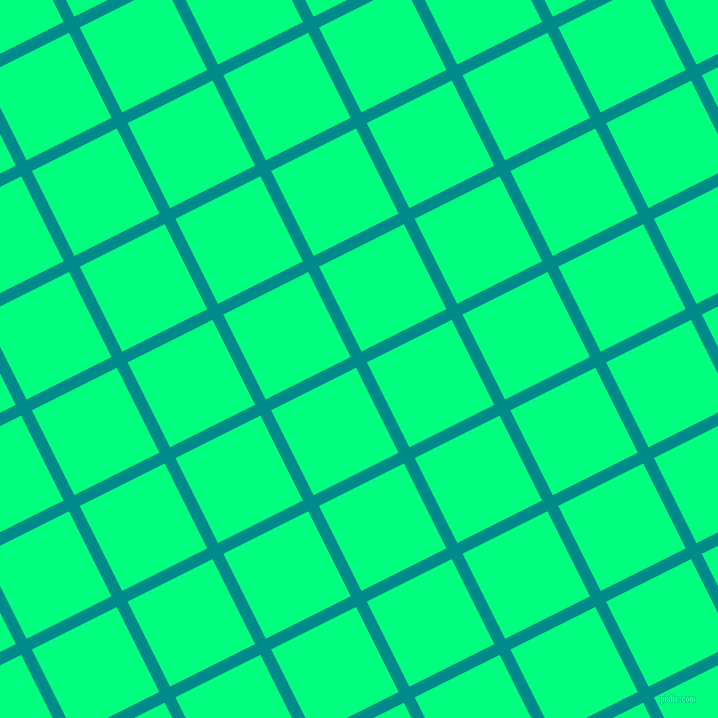 27/117 degree angle diagonal checkered chequered lines, 12 pixel line width, 95 pixel square sizeDark Cyan and Spring Green plaid checkered seamless tileable
