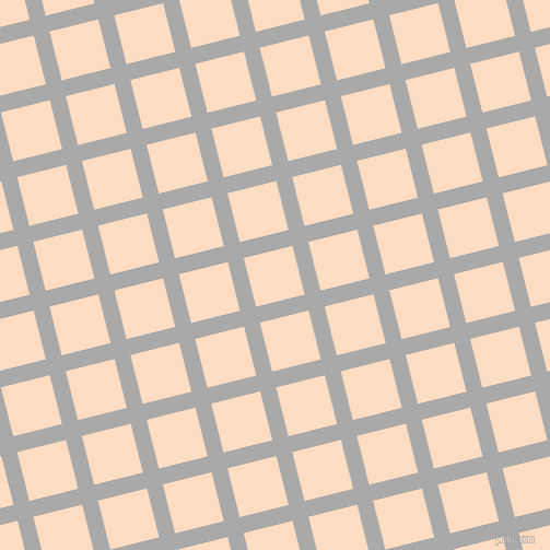 14/104 degree angle diagonal checkered chequered lines, 15 pixel lines width, 46 pixel square size, Dark Gray and Karry plaid checkered seamless tileable
