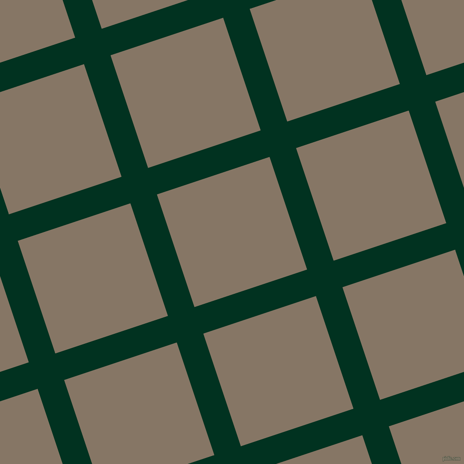18/108 degree angle diagonal checkered chequered lines, 56 pixel lines width, 238 pixel square size, Dark Green and Sand Dune plaid checkered seamless tileable