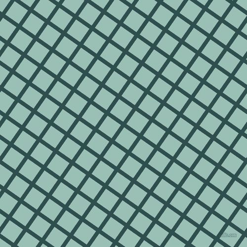 55/145 degree angle diagonal checkered chequered lines, 8 pixel line width, 33 pixel square size, Dark Slate Grey and Shadow Green plaid checkered seamless tileable