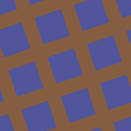18/108 degree angle diagonal checkered chequered lines, 47 pixel line width, 95 pixel square size, Dark Wood and Governor Bay plaid checkered seamless tileable
