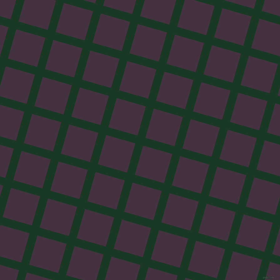 74/164 degree angle diagonal checkered chequered lines, 26 pixel line width, 97 pixel square size, Deep Fir and Voodoo plaid checkered seamless tileable
