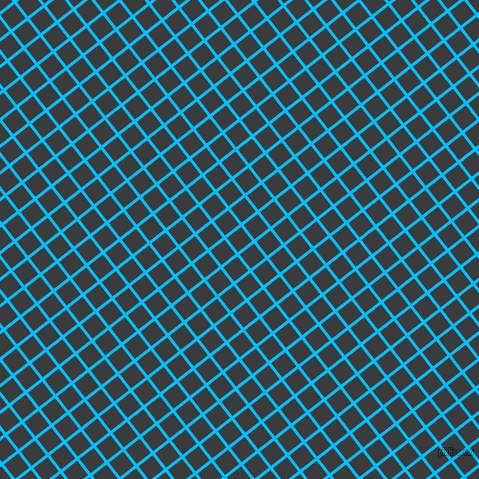 38/128 degree angle diagonal checkered chequered lines, 3 pixel line width, 18 pixel square size, Deep Sky Blue and Montana plaid checkered seamless tileable