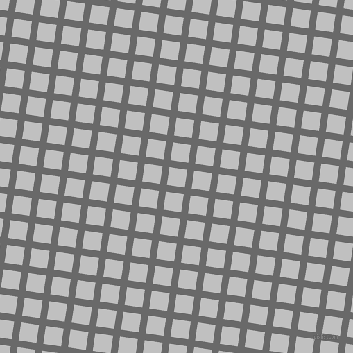82/172 degree angle diagonal checkered chequered lines, 10 pixel line width, 26 pixel square size, Dim Gray and Silver plaid checkered seamless tileable