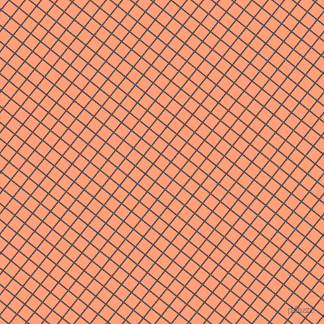 51/141 degree angle diagonal checkered chequered lines, 2 pixel line width, 16 pixel square size, Don Juan and Light Salmon plaid checkered seamless tileable