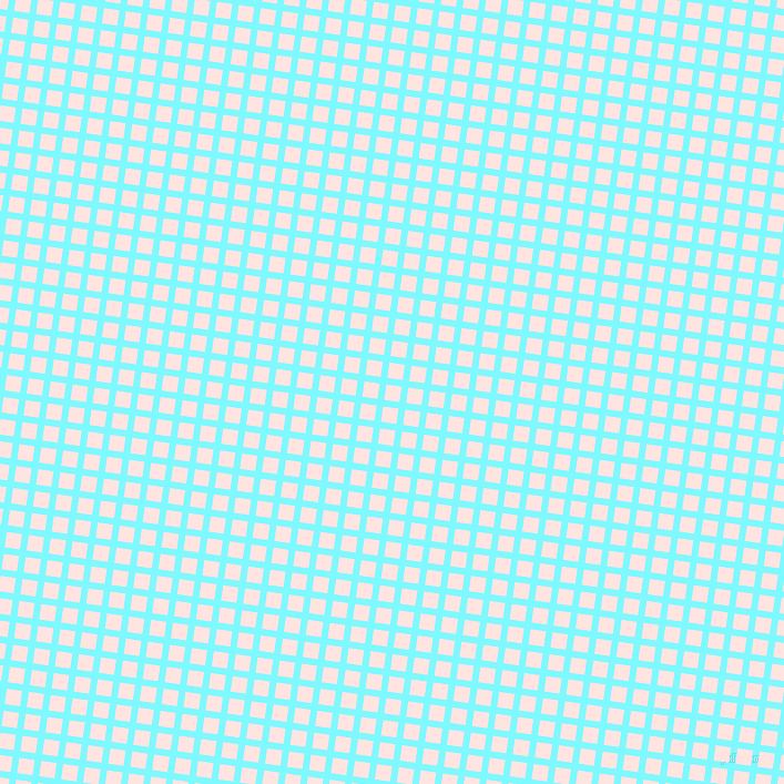 82/172 degree angle diagonal checkered chequered lines, 6 pixel lines width, 14 pixel square size, Electric Blue and Misty Rose plaid checkered seamless tileable