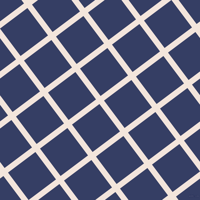 37/127 degree angle diagonal checkered chequered lines, 20 pixel line width, 120 pixel square size, Fair Pink and Bay Of Many plaid checkered seamless tileable