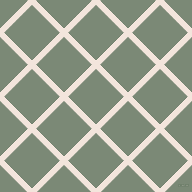 45/135 degree angle diagonal checkered chequered lines, 20 pixel lines width, 129 pixel square size, Fair Pink and Spanish Green plaid checkered seamless tileable