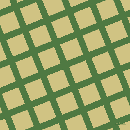 22/112 degree angle diagonal checkered chequered lines, 22 pixel lines width, 61 pixel square size, Fern Green and Winter Hazel plaid checkered seamless tileable