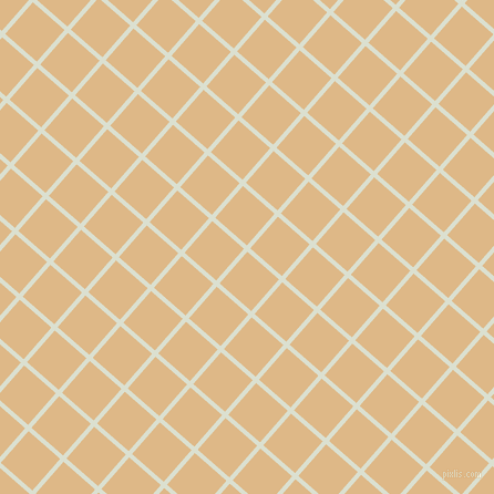 49/139 degree angle diagonal checkered chequered lines, 4 pixel line width, 38 pixel square size, Feta and Burly Wood plaid checkered seamless tileable