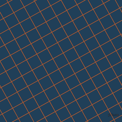 29/119 degree angle diagonal checkered chequered lines, 2 pixel lines width, 38 pixel square size, Fiery Orange and Regal Blue plaid checkered seamless tileable