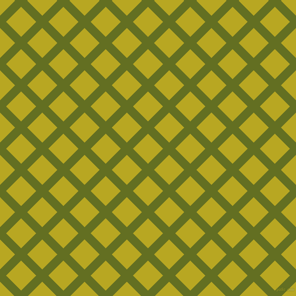 45/135 degree angle diagonal checkered chequered lines, 17 pixel lines width, 42 pixel square size, Fiji Green and Earls Green plaid checkered seamless tileable