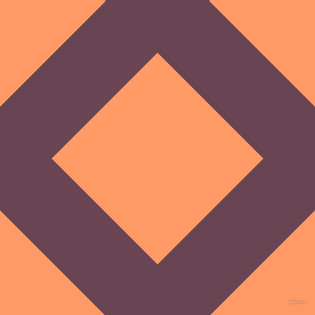 45/135 degree angle diagonal checkered chequered lines, 146 pixel line width, 299 pixel square size, Finn and Atomic Tangerine plaid checkered seamless tileable