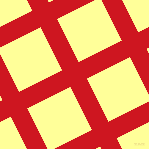27/117 degree angle diagonal checkered chequered lines, 62 pixel lines width, 162 pixel square size, Fire Engine Red and Canary plaid checkered seamless tileable