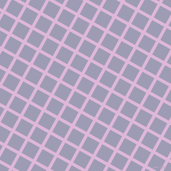 61/151 degree angle diagonal checkered chequered lines, 10 pixel lines width, 43 pixel square size, French Lilac and Logan plaid checkered seamless tileable