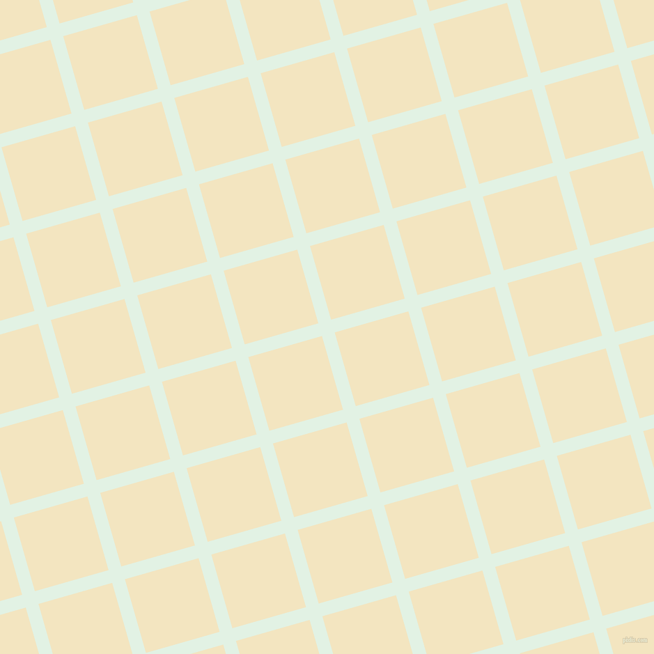 16/106 degree angle diagonal checkered chequered lines, 19 pixel lines width, 110 pixel square size, Frosted Mint and Milk Punch plaid checkered seamless tileable