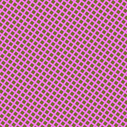 54/144 degree angle diagonal checkered chequered lines, 7 pixel lines width, 14 pixel square size, Fuchsia Pink and Olivetone plaid checkered seamless tileable
