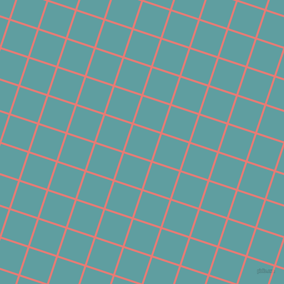 72/162 degree angle diagonal checkered chequered lines, 4 pixel line width, 56 pixel square size, Geraldine and Cadet Blue plaid checkered seamless tileable