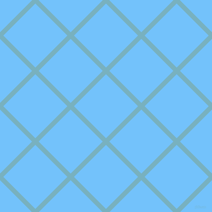 45/135 degree angle diagonal checkered chequered lines, 15 pixel line width, 145 pixel square size, Glacier and Maya Blue plaid checkered seamless tileable