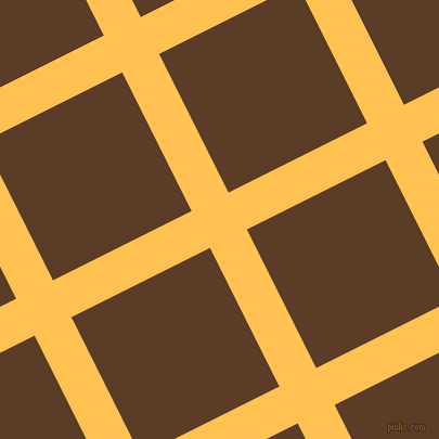 27/117 degree angle diagonal checkered chequered lines, 38 pixel line width, 143 pixel square size, Golden Tainoi and Bracken plaid checkered seamless tileable