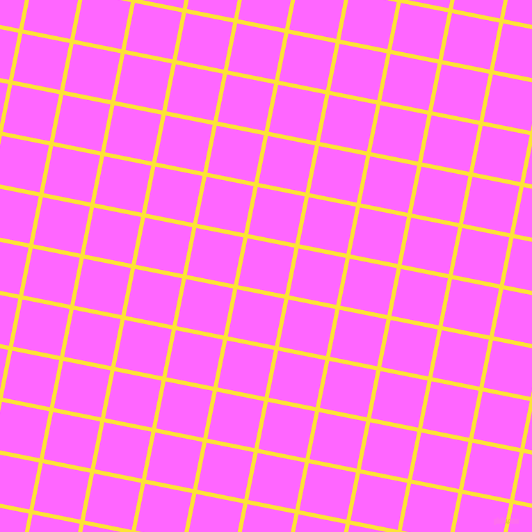79/169 degree angle diagonal checkered chequered lines, 6 pixel lines width, 69 pixel square size, Gorse and Pink Flamingo plaid checkered seamless tileable