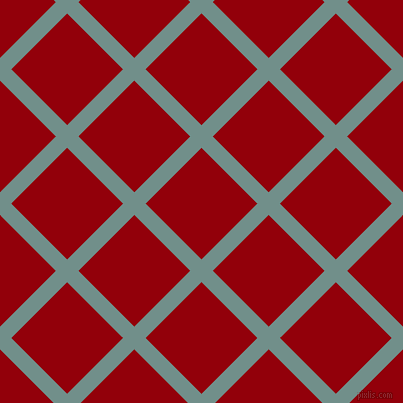 45/135 degree angle diagonal checkered chequered lines, 16 pixel lines width, 79 pixel square size, Gumbo and Sangria plaid checkered seamless tileable
