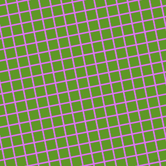11/101 degree angle diagonal checkered chequered lines, 5 pixel line width, 32 pixel square size, Heliotrope and Limeade plaid checkered seamless tileable