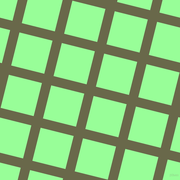 76/166 degree angle diagonal checkered chequered lines, 39 pixel line width, 139 pixel square size, Hemlock and Mint Green plaid checkered seamless tileable